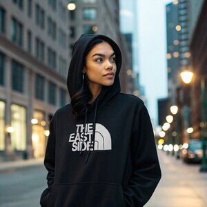 The East Side Parody Unisex Black Hoodie - Heavy Blend Pullover Sweatshirt NEW